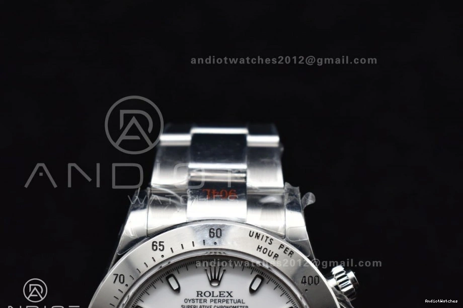 on Bracelet SS V Best QF 771 1:1 Edition WeatherProof 116520 White Dial SA4130 Daytona 0411